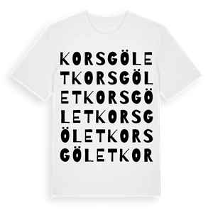 Korsgölet ordlek t-shirt – ekologisk bomull t-shirt från Pinshirt