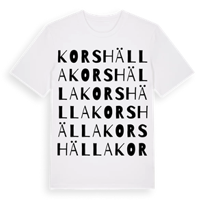 Korshälla ordlek t-shirt – ekologisk bomull t-shirt från Pinshirt
