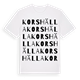 White t-shirt med Korshälla ordlek t-shirt