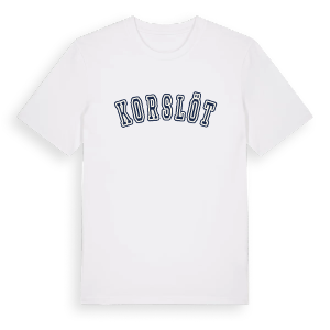 Korslöt college t-shirt – ekologisk bomull t-shirt från Pinshirt