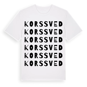 Korssved ordlek t-shirt – ekologisk bomull t-shirt från Pinshirt