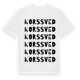 White t-shirt med Korssved ordlek t-shirt
