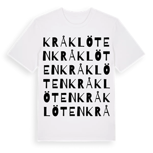 Kråklöten ordlek t-shirt – ekologisk bomull t-shirt från Pinshirt