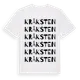 White t-shirt med Kråksten ordlek t-shirt
