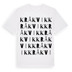 Kråkvik ordlek t-shirt – ekologisk bomull t-shirt från Pinshirt
