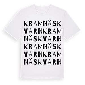 Kramnäskvarn ordlek t-shirt – ekologisk bomull t-shirt från Pinshirt