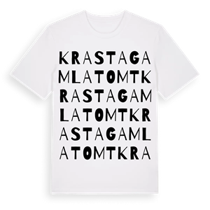 Krasta gamla tomt ordlek t-shirt – ekologisk bomull t-shirt från Pinshirt