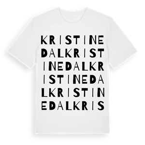 Kristinedal ordlek t-shirt – ekologisk bomull t-shirt från Pinshirt
