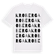 White t-shirt med Kroberga ordlek t-shirt
