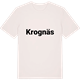 Vintage White t-shirt med Krognäs fetstil t-shirt