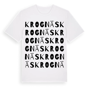 Krognäs ordlek t-shirt – ekologisk bomull t-shirt från Pinshirt