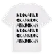 White t-shirt med Krokan ordlek t-shirt
