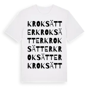Kroksätter ordlek t-shirt – ekologisk bomull t-shirt från Pinshirt