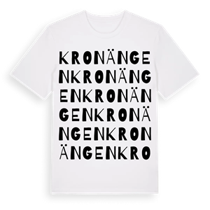Kronängen ordlek t-shirt – ekologisk bomull t-shirt från Pinshirt