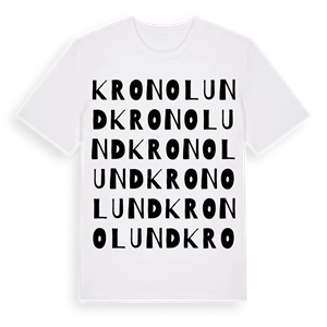 Kronolund ordlek t-shirt – ekologisk bomull t-shirt från Pinshirt