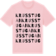 Pink Cotton t-shirt med Krusstugan ordlek t-shirt