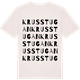 Vintage White t-shirt med Krusstugan ordlek t-shirt
