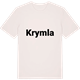 Vintage White t-shirt med Krymla fetstil t-shirt