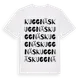 White t-shirt med Kuggnäs ordlek t-shirt