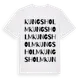 White t-shirt med Kungsholm ordlek t-shirt