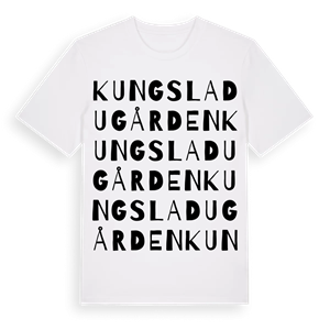 Kungsladugården ordlek t-shirt – ekologisk bomull t-shirt från Pinshirt