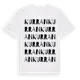 White t-shirt med Kurran ordlek t-shirt