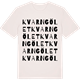 Vintage White t-shirt med Kvarngölet ordlek t-shirt