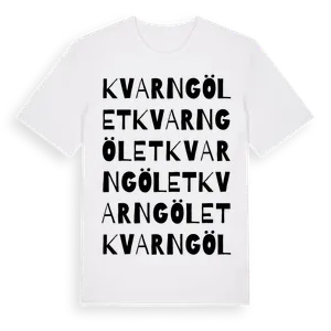 Kvarngölet ordlek t-shirt – ekologisk bomull t-shirt från Pinshirt