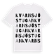 White t-shirt med Kvarnsjöstugan ordlek t-shirt
