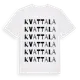 White t-shirt med Kvattala ordlek t-shirt