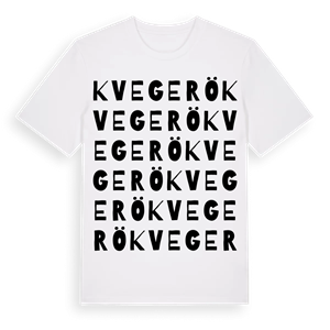 Kvegerö ordlek t-shirt – ekologisk bomull t-shirt från Pinshirt