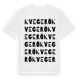 White t-shirt med Kvegerö ordlek t-shirt