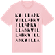 Pink Cotton t-shirt med Kvillan ordlek t-shirt