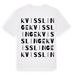 Kvisslinge ordlek t-shirt – ekologisk bomull t-shirt från Pinshirt