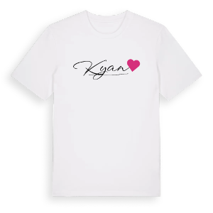Kyan hjärta t-shirt – ekologisk bomull t-shirt från Pinshirt