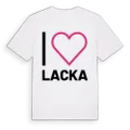 Jag älskar Lacka t-shirt stort tryck