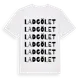 White t-shirt med Ladgölet ordlek t-shirt
