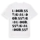 White t-shirt med Ladgölsstugan ordlek t-shirt