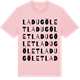 Pink Cotton t-shirt med Ladugölet ordlek t-shirt