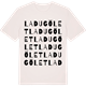 Vintage White t-shirt med Ladugölet ordlek t-shirt