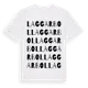 White t-shirt med Laggarbol ordlek t-shirt