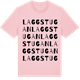 Pink Cotton t-shirt med Laggstugan ordlek t-shirt