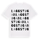 White t-shirt med Laggstugan ordlek t-shirt
