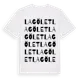 White t-shirt med Lagölet ordlek t-shirt