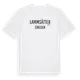 White t-shirt med Lammsätter i Sverige t-shirt