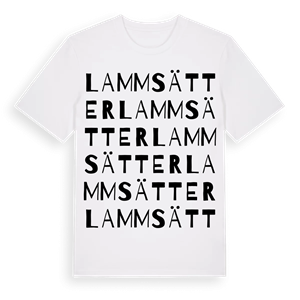 Lammsätter ordlek t-shirt – ekologisk bomull t-shirt från Pinshirt