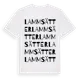White t-shirt med Lammsätter ordlek t-shirt