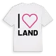 Jag älskar Land t-shirt stort tryck