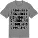 Mid Heather Gray t-shirt med Långa udd ordlek t-shirt