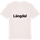 Vintage White t-shirt med Långdal fetstil t-shirt